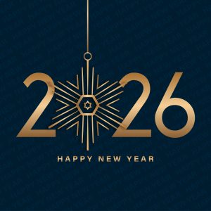 Elegant Happy New Year Background with Decorative Snowflake Design – Festive Vector Graphic